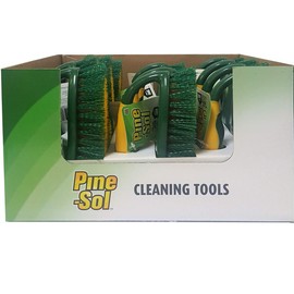 Pine-Sol Soft Bristle Scrub Brush – Comfort Grip | Iron Handle Design | All-Purpose Scrubber for Cleaning Kitchen, Bathroom, Sinks, Tubs, Floors