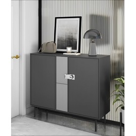 Mechanical Password Combination Rotary Hasp Latch Locks, Keyless Door Security Slide Latch Lock, 4in Door Lock for Doors, Cabinets, Barn Door, Bathroom (Silver)