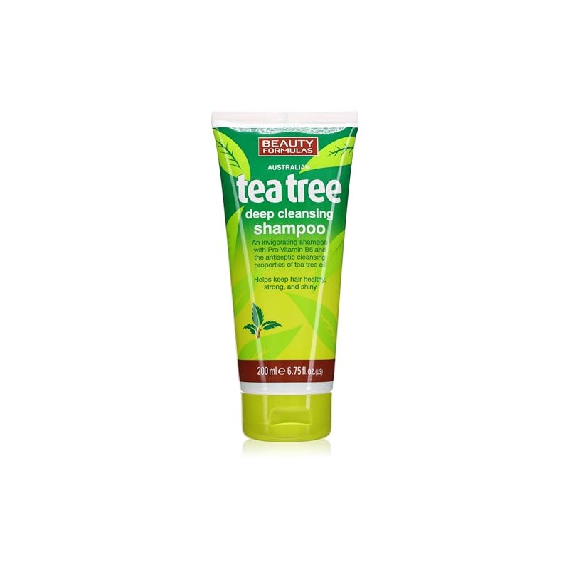 Beauty Formulas Australian Tea Tree Deep Cleansing Shampoo 200 Milliliters