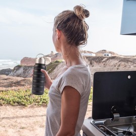 Insulated Bottles | Travel Canteen Stainless Steel - 34 Oz Hot and Cold Insulated Portable Water Bottle for Gym Hiking School Travel Cycling Sports Outdoor