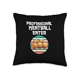 I Love Meatballs – Ground Meat Ground Beef I Love Porcupine Meatballs Meat Whisperer Throw Pillow, 16x16, Multicolor