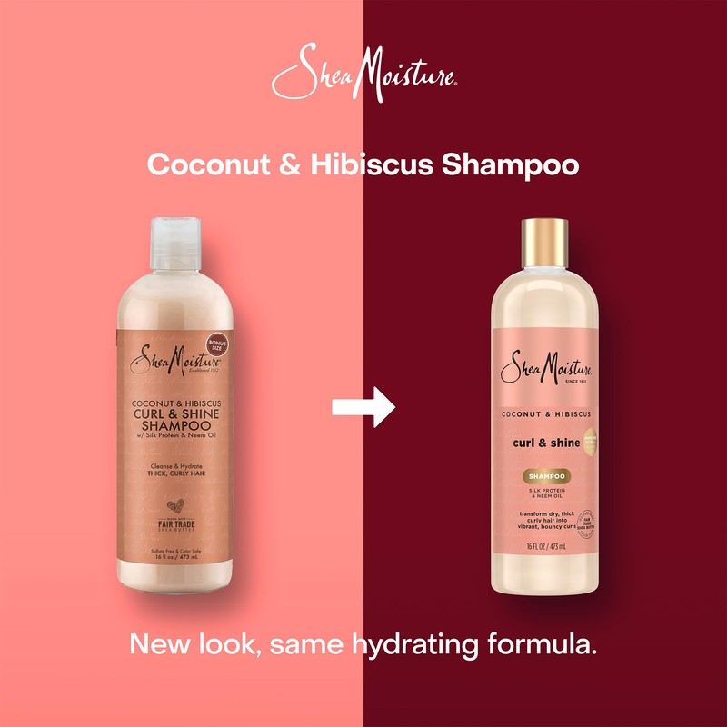 SheaMoisture Coconut & Hibiscus Curl & Shine Shampoo for Bouncy