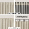 KOUFALL Tan Beige Black Out Curtains 63 Inches Long for