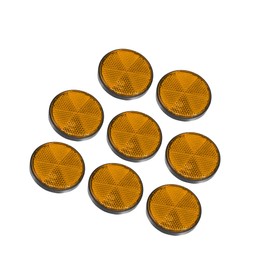 INFINAUTO 8 Pcs Round Screw on Safety Spoke Reflective Rear Reflectors Orange Stylish Design