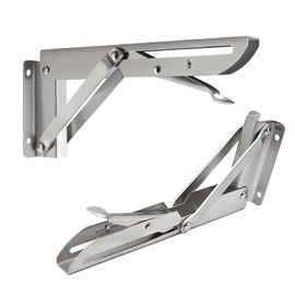 Professional Folding Console Heavy Duty 300 mm, Pack of 2 Stainless Steel Folding Hinge Table Top, Folding Shelf Bracket, Heavy Duty Folding Console, 30 cm, Shelf Bracket for Folding Table, Wall