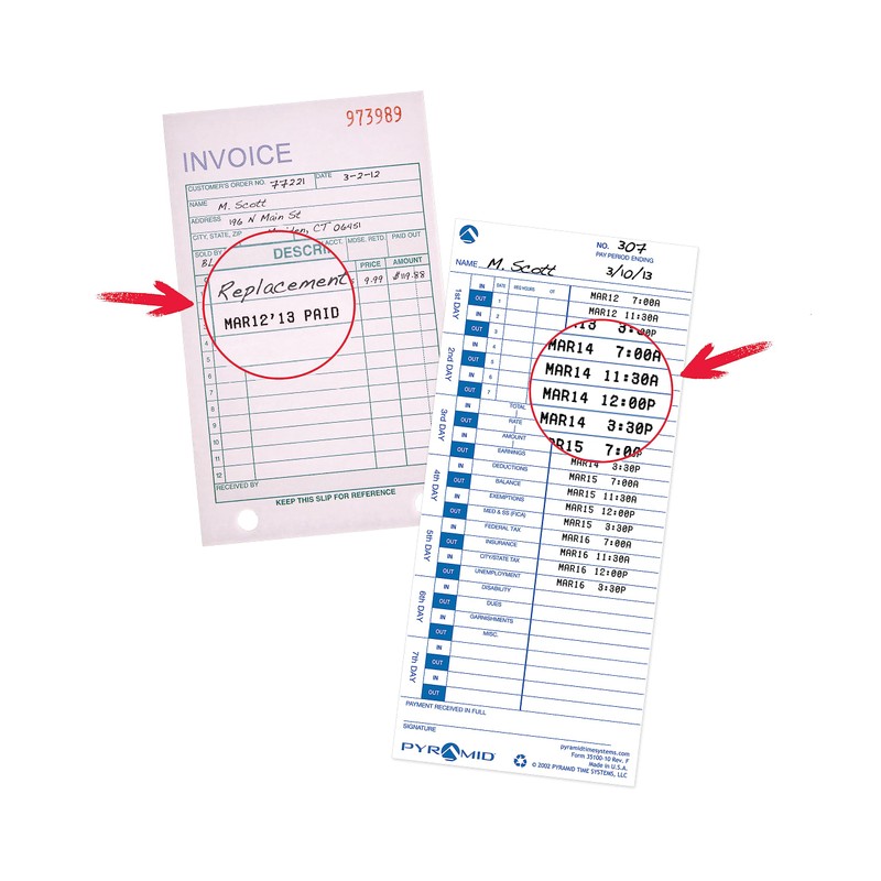 Pyramid Time Systems 3500ss Employment Time Clock & Document Stamp,
