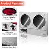 Double Burner, CUSIMAX 1800W Ceramic Electric Hot Plate for Cooking,