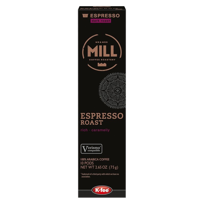 Mr & Mrs Mill Dark Roast Espresso Pods – K-fee®