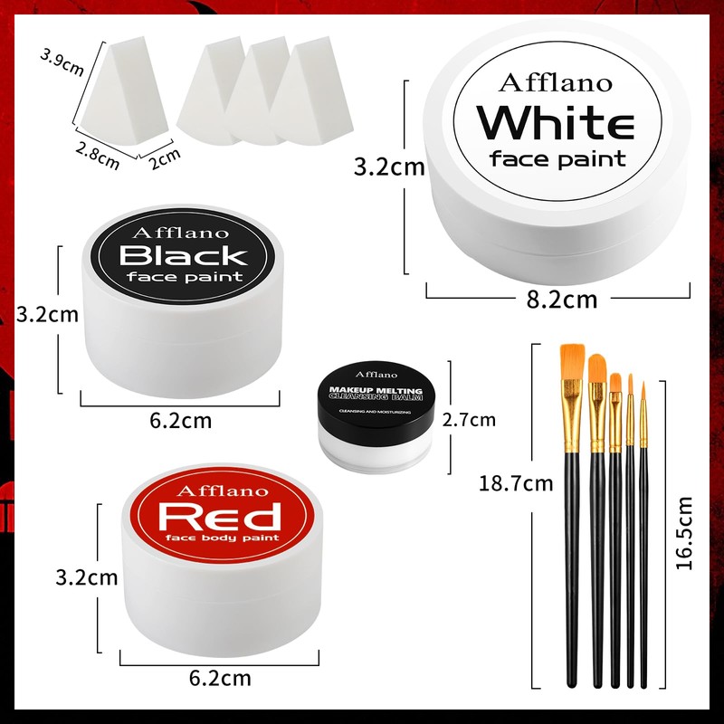 Balck White Red 13 Pieces