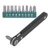 11Pcs Mini Screwdriver Set 1/4in Pocket Micro EDC Tool Ratchet
