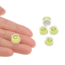 Kozelo 5pcs Small Circular Bubble Spirit Levels - [12mm Diameter 6mm Thickness] Mini Round RV Level Leveling Tools for Travel Trailer Turntable Camera, Lime