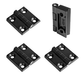 4 Hinges 40 x 40 mm Made of Zinc Metal for Screw-On - for Doors Flaps Lid Ideal for Use with T V Slot Profiles | 3 Sizes to Choose From