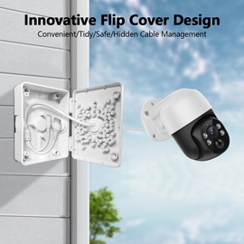 (Universal PTZ Camera Junction Box) Security Camera Bracket Outdoor, Plastic Waterproof Mount Bracket Hide Cable Junction Box for CCTV Surveillance Camera (All-Model PTZ Cable Management Box)