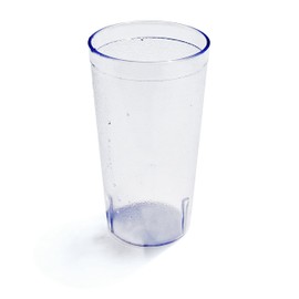 New Star Foodservice 46380 Tumbler Beverage Cup, Stackable Cups, Break-Resistant Commercial SAN Plastic, (16 oz, Clear-4) Set of 12