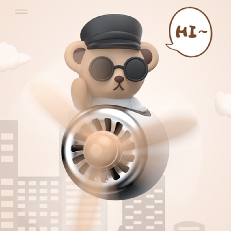Car Air Freshener Cartoon Cute Bear Duck Pilot Automotive Air