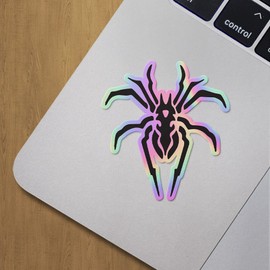 Holographic Decal Stickers of Spider Silhouette Art Premium Waterproof Vinyl Decal Stickers for Laptop Phone Accessory Helmet Car Window Mug Tuber Cup Door Wall Decoration ANDVER3027142HO