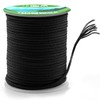9KM DWLIFE 100% UHMWPE Braided Cord, 1.3mm Black 100ft 580lb