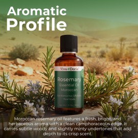 Viva Doria Rosemary Essential Oil, 100% Pure, Natural Essential Oil, Undiluted, for Aromatherapy | Food Grade, 30 mL (1 Fluid Ounce)