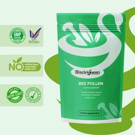 Black Swan Bee Pollen Capsules - 500mg Antioxidant Formula Immune System Hormonal Balance Anti Inflammatory Skin Health Support Natural Supplement - 120 Caps 4 Month Supply