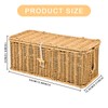 Trendecor Rattan Cable Management Box, 33x13.5x13cm Hand Woven Cable Box