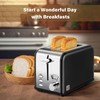 YSSOA 2-Slice Toaster, 5 Browning Setting and 3 Function: Bagel/Defrost/Cancel,