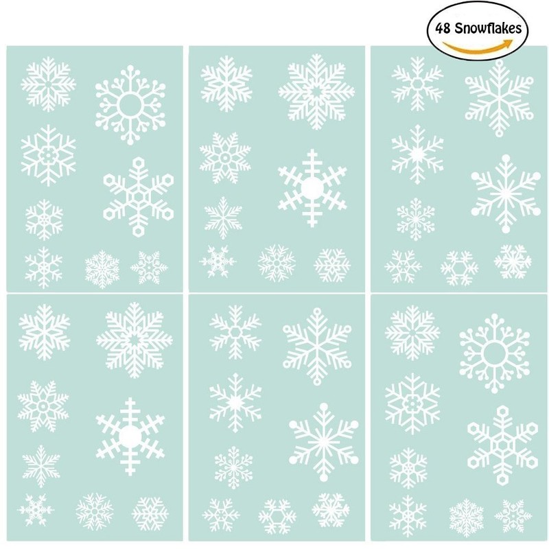 Christmas Electrostatic Stickers, Wall Stickers, Window Stickers, Snow Stickers　　