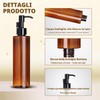 2 flaconi da 200 ml in plastica ambrata con pompa