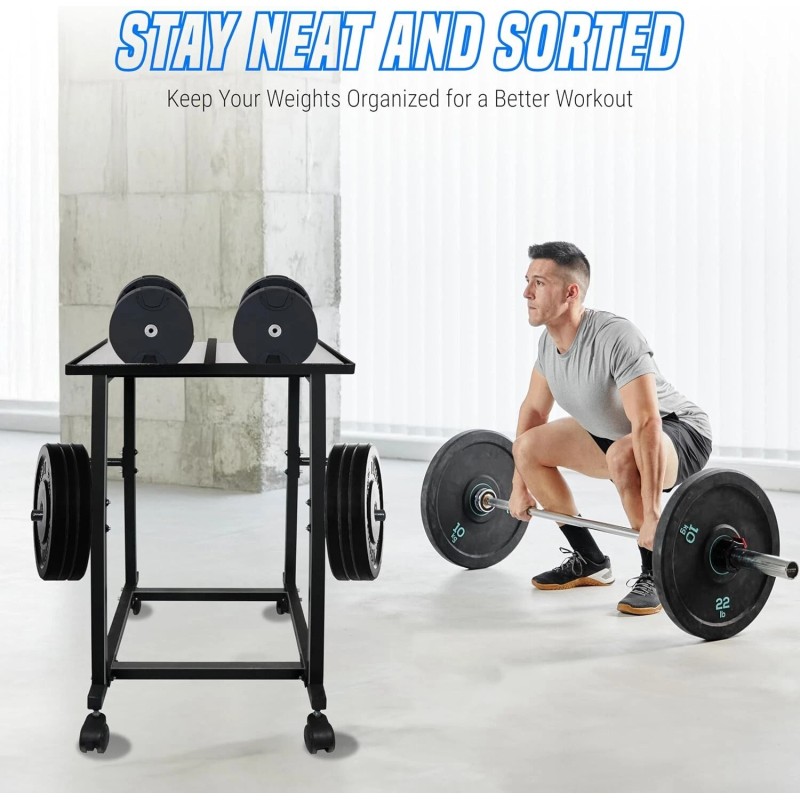 FEBTECH Dumbbell Stand & Weight Plate Tree – Steel Dumbbell
