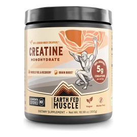 Earth Fed Muscle Creatina Monohidrato Creapure 60 Porciones