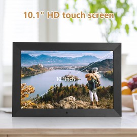 Vicloon 10.1 Inch Digital Photo Frame, HD IPS Screen, Automatic Rotating, Photo/Music/Video Player/Calendar/Alarm, with Remote Control, Supports USB/SD Card, Wall Mountable (Non WiFi)