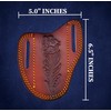 Custom Leather Sheath Slanted Pancake Tooled Leather Sheath/Trapper Knife Sheath/Hunting