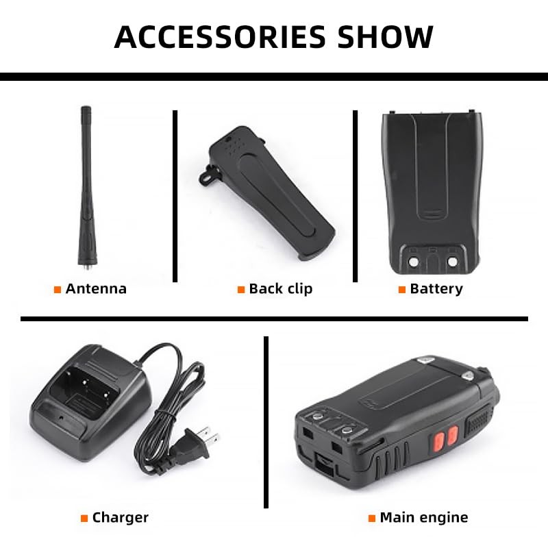 BF-888S Portable Handheld transceiver Walkie talkies Long Range Rechargeable Two