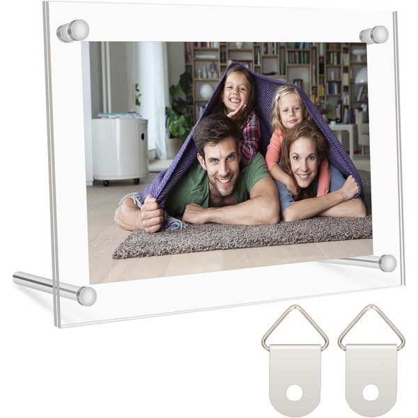 Picture Frame 8x10, Clear Acrylic Double Sided Photo Frames, Plastic