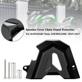 Artudatech Front Sprocket Cover Chain Guard Fit for KAWASAKI Ninja 250 2013-2017, for KAWASAKI Ninja 300 2013-2017, for KAWASAKI Ninja Z300 2013-2017