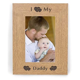 I HEART MY DADDY 6x4 6 x 4 Portrait Photo Picture Frame Love Birthday for Presents Gift from Son Daughter