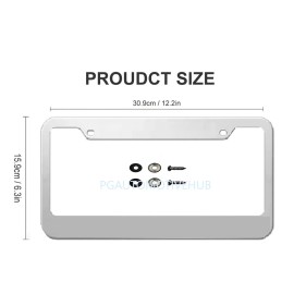 Unbranded License Plate Frame Chrome Pla Stainless Steel Vinyl for MASERATI 1 CUSTOM