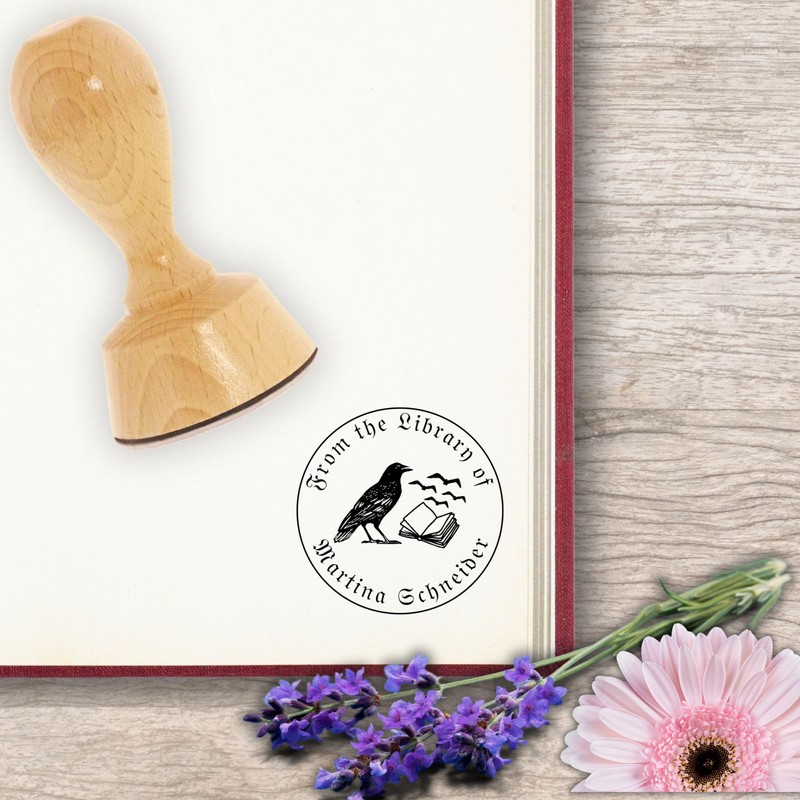 Ex Libris Stamp - Book Stamp with Names in Various