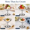 4 Pcs Ice Cream Cups Set with Spoons, Vintage Stainless