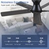 Goniyado 52" Low Profile Ceiling Fans with Lights and Remote,Black