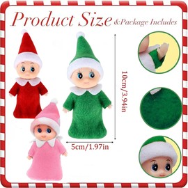 ATBEAMEN Christmas Mini Baby Doll for Girls,Boys,Novelty Toys,Baby Elves Dolls Toy for Kid Xmas New Year Gift Stocking Stuffers