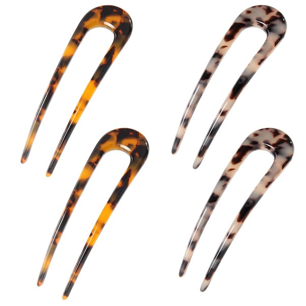 Set of 4 U-Shaped Hair Forks – Secure French Twist
