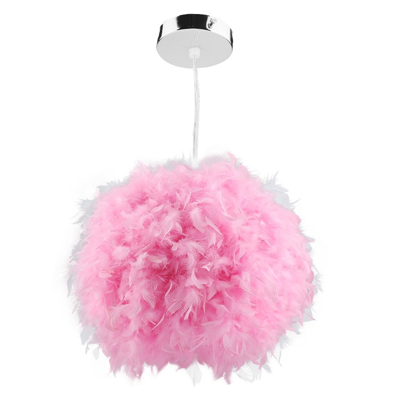 Feather Pendant Droplight Hanging Lamp for Living Room Exhibition Hall