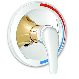 Ambassador Marine Pacifica 1-Hole Polished Brass Shower Mixer, Chrome/18k Gold