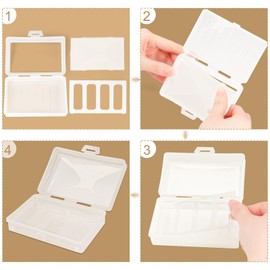 1 Pcs Clear White Travel Soap Box with lid and Draining Holder, Soap Dish, Soap Rest for Bathroom Shower Home Outdoor Gym Fitness, The Top of The Lid is Detachable for Putting Soap