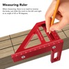 6Pcs 3D Multi Angle Measuring Ruler Aluminum Alloy 45 90