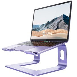Nulaxy Ergonomic Aluminum Laptop Stand - Detachable Riser for 10-15.6' Laptops (Purple)