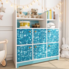 ReWallpaper Teal Glitter Wallpaper Peel and Stick Chunky Glitter Teal Wallpaper Textured Metallic Blue Green Contact Paper Removable Sparkle Wall Covering for Bedroom Vanity Party Decor 15.8inx10ft