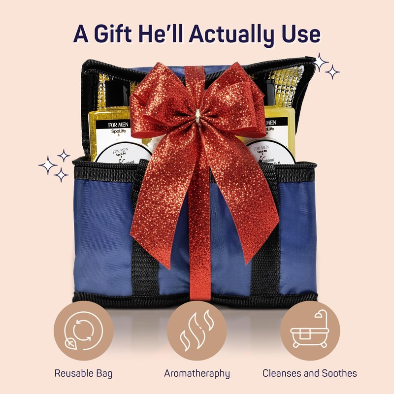 SpaLife Luxury Spa Skincare Sandalwood Gift Set for Men |