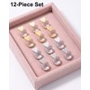 12 Pack Heart Silicone Earring Backs, Soft Clear Rubber Earring