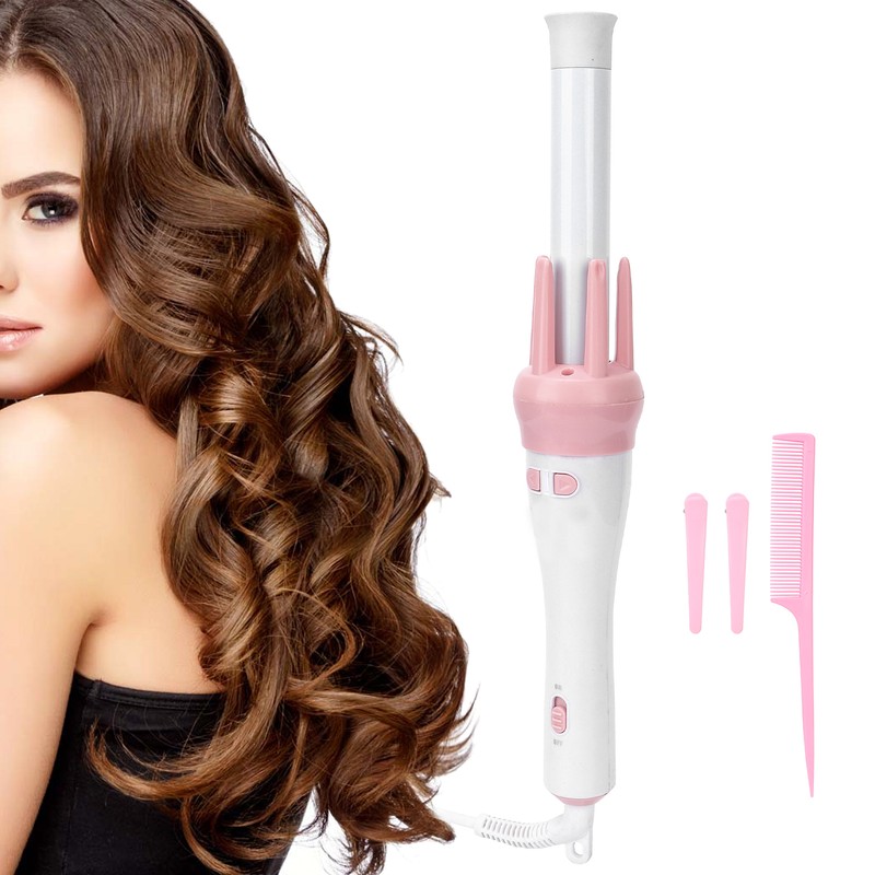 Professional Ceramic Curling Iron Automatic 360° Rotating Hair Curler Electric